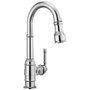 Delta Broderick 1.8 GPM Single Hole Pull Down Bar/Prep Faucet with Magnetic Docking Spray Head - Chrome