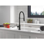 Delta Trinsic Semi Pro 1.8 GPM Single Hole Pull Down Touchless Kitchen Faucet with Touch2O, MagnaTite, Diamond Seal and Touch-Clean Technologies - Matte Black