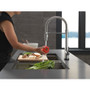 Delta Trinsic Semi Pro 1.8 GPM Single Hole Pull Down Touchless Kitchen Faucet with Touch2O, MagnaTite, Diamond Seal and Touch-Clean Technologies - Chrome
