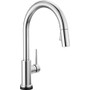 Delta Trinsic 1.8 GPM Single Hole Pull Down Touchless Kitchen Faucet with Touch2O, MagnaTite, Diamond Seal and Touch-Clean Technologies - Chrome