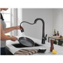Delta Monrovia 1.8 GPM Deck Mounted Pull Down Bar Faucet with DIAMOND Seal, Touch-Clean, MagnaTite, and Touch2O Technologies - Matte Black