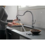 Delta Coranto 1.8 GPM Single Hole Pull Down Kitchen Faucet with On/Off Touch Activation, Magnetic Docking Spray Head and ShieldSpray - Chrome