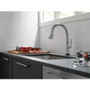 Delta Coranto 1.8 GPM Single Hole Pull Down Kitchen Faucet with On/Off Touch Activation, Magnetic Docking Spray Head and ShieldSpray - Chrome