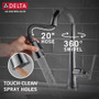 Delta Emmeline 1.8 GPM Single Hole Pull Down Bar/Prep Faucet with Magnetic Docking Spray Head - Matte Black