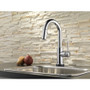Delta Trinsic Pull-Down Bar/Prep Faucet with On/Off Touch Activation, Magnetic Docking Spray Head, and Optional Base Plate - Includes Lifetime Warranty (5 Year on Electronic Parts) - Chrome
