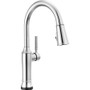 Delta Renaldi 1.8 GPM Single Hole Pull Down Touchless Kitchen Faucet with Touch2O Technology and Magnetic Docking Spray Head - Lumicoat Chrome