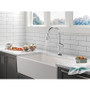 Delta Renaldi 1.8 GPM Single Hole Pull Down Touchless Kitchen Faucet with Touch2O Technology and Magnetic Docking Spray Head - Lumicoat Chrome