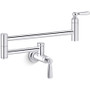 Kohler Edalyn by Studio McGee 3.2 GPM Wall Mounted Single Hole Pot Filler - Polished Chrome Kohler Edalyn by Studio McGee 3.2 GPM Wall Mounted Single Hole Pot Filler - Polished Chrome