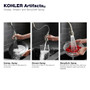 Kohler Artifacts 1.5 GPM Single Hole Pull Down Kitchen Faucet Matte Black Kohler Artifacts 1.5 GPM Single Hole Pull Down Kitchen Faucet Matte Black