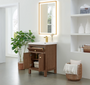 Cielo 24" Vanity With Ceramic Top - Brown Oak