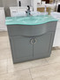 FINAL SALE - 36" Glasstop Vanity - Grey - Glasstop - FINAL SALE - DISPLAY UNIT