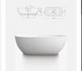 Capri 59 in. x 31 in. Stone Resin Solid Surface Freestanding Soaking Flatbottom Bathtub in White
