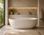 positano 60''x30'' concrete freestanding tub