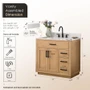 Altair Gavino 36" Free Standing Single Basin Vanity Set with Cabinet and Engineered Stone Vanity Top