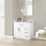 Altair Gavino 36" Free Standing Single Basin Vanity Set with Cabinet and Engineered Stone Vanity Top