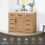 Altair Gavino 42" Free Standing Single Basin Vanity Set with Cabinet and Engineered Stone Vanity Top