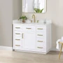 Altair Gavino 42" Free Standing Single Basin Vanity Set with Cabinet and Engineered Stone Vanity Top