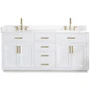 Altair Gavino 72" Free Standing Double Basin Vanity Set with Cabinet and Stone Composite Vanity Top