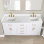 Altair Gavino 72" Free Standing Double Basin Vanity Set with Cabinet and Stone Composite Vanity Top