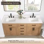 Altair Gavino 72" Free Standing Double Basin Vanity Set with Cabinet and Stone Composite Vanity Top