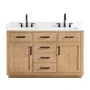 Altair Gavino 54" Free Standing Double Basin Vanity Set with Cabinet and Engineered Stone Vanity Top