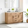 Altair Gavino 54" Free Standing Double Basin Vanity Set with Cabinet and Engineered Stone Vanity Top