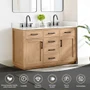 Altair Gavino 54" Free Standing Double Basin Vanity Set with Cabinet and Engineered Stone Vanity Top