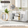 Altair Gavino 54" Free Standing Double Basin Vanity Set with Cabinet and Engineered Stone Vanity Top
