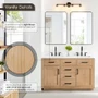 Altair Gavino 54" Free Standing Double Basin Vanity Set with Cabinet and Engineered Stone Vanity Top