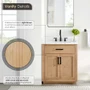 Altair Gavino 30" Free Standing Single Basin Vanity Set with Cabinet and Engineered Stone Vanity Top