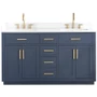 Altair Gavino 60" Free Standing Double Basin Vanity Set with Cabinet and Stone Composite Vanity Top
