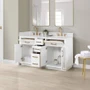 Altair Gavino 60" Free Standing Double Basin Vanity Set with Cabinet and Stone Composite Vanity Top