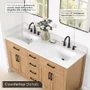 Altair Gavino 60" Free Standing Double Basin Vanity Set with Cabinet and Stone Composite Vanity Top