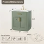 Altair Ivy 30" Free Standing Single Basin Vanity Set with Cabinet and Marble Vanity Top