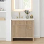Altair Cerrito 36" Free Standing Single Basin Vanity Set with Cabinet and Engineered Stone Vanity Top