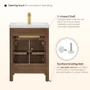 Altair Cerrito 24" Free Standing Single Basin Vanity Set with Cabinet and Ceramic Vanity Top