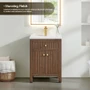 Altair Cerrito 24" Free Standing Single Basin Vanity Set with Cabinet and Ceramic Vanity Top
