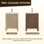 Altair Cerrito 24" Free Standing Single Basin Vanity Set with Cabinet and Ceramic Vanity Top