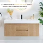 Altair Siena 48" Wall Mounted Single Basin Vanity Set with Cabinet and Engineered Stone Vanity Top