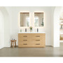 Altair Sigrid 72" Free Standing Double Basin Vanity Set with Cabinet and Engineered Stone Vanity Top