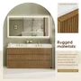 Altair Navan 72" Free Standing Double Basin Vanity Set with Cabinet and Engineered Stone Vanity Top