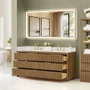 Altair Navan 72" Free Standing Double Basin Vanity Set with Cabinet and Engineered Stone Vanity Top