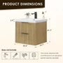Altair Livia 24" Wall Mounted Single Basin Vanity Set with Cabinet and Engineered Stone Vanity Top