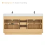 Altair Clayton 72" Free Standing Double Basin Vanity Set with Cabinet and Engineered Stone Vanity Top