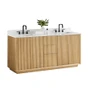 Altair Clayton 72" Free Standing Double Basin Vanity Set with Cabinet and Engineered Stone Vanity Top