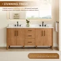 Altair Velora 72" Free Standing Double Basin Vanity Set with Cabinet and Engineered Stone Vanity Top