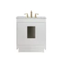 Altair Ivy 30" Free Standing Single Basin Vanity Set with Cabinet, Marble Vanity Top, and Framed Mirror