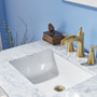 Altair Ivy 30" Free Standing Single Basin Vanity Set with Cabinet, Marble Vanity Top, and Framed Mirror