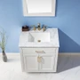 Altair Ivy 30" Free Standing Single Basin Vanity Set with Cabinet, Marble Vanity Top, and Framed Mirror