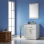 Altair Ivy 30" Free Standing Single Basin Vanity Set with Cabinet, Marble Vanity Top, and Framed Mirror